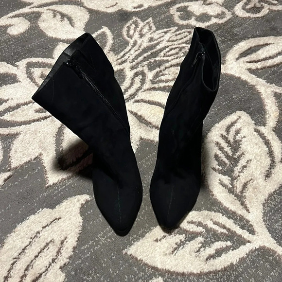 Kari blue boots. Suede like material. Worn one time. - Picture 1 of 5